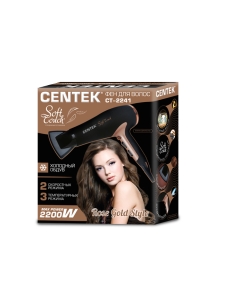 Купить Фен Centek CT-2241 2200 Вт черный, золотистый  в E-mobi