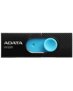 Купить Флешка ADATA UV220 64ГБ Black/Blue (AUV220-64G-RBKBL) в E-mobi