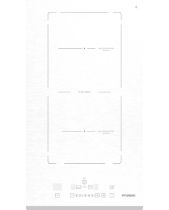 Купить Встраиваемая варочная панель индукционная HYUNDAI HHI 3772 белый в E-mobi