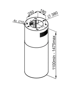 Купить Вытяжка островная MAUNFELD LEE ISLA 39 бежевый  в E-mobi