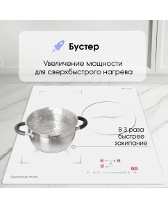 Купить Встраиваемая варочная панель индукционная Zigmund &amp; Shtain CI 49.4 W белый  в E-mobi