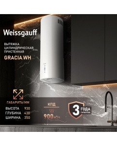 Купить Вытяжка настенная Weissgauff Gracia WH белый в E-mobi