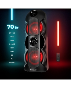 Купить Портативная колонка Defender G78 70Вт, BT/FM/TF/USB/MIC/Light  в E-mobi