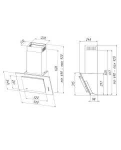 Купить Вытяжка настенная AKPO WK-4 Optima eco 60 1М Black  в E-mobi