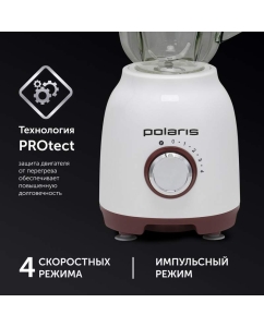 Купить Блендер стационарный Polaris PTB 0821G, белый  в E-mobi