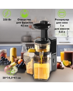 Купить Соковыжималка шнековая Endever Sigma-95 silver/black  в E-mobi