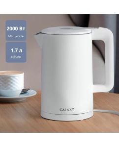 Купить Чайник электрический Galaxy GL 0323 1.7 л белый в E-mobi