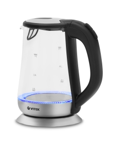 Купить Чайник электрический VITEK VT-7036 1.7 л серебристый, черный  в E-mobi