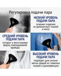 Купить Вертикальный отпариватель STINGRAY ST-ST300A 2.2 л черный  в E-mobi