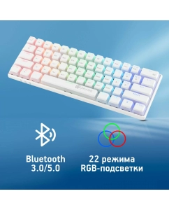 Купить Беспроводная клавиатура OKLICK K763W белый (1920562) в E-mobi