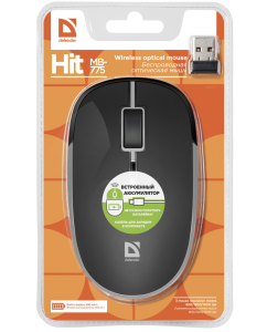 Купить Беспроводная мышь Defender Hit MB-775 Gray/Black  в E-mobi