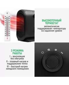 Купить Тепловентилятор Marta MT-FH2529A черный  в E-mobi