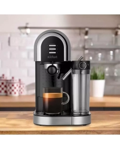 Купить Рожковая кофеварка KitFort КТ-7112 черный  в E-mobi