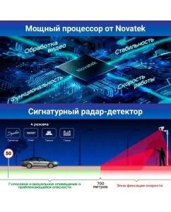 Купить Видеорегистратор TrendVision Hybrid Signature Real 4K Max, с радар детектором и HardWare  в E-mobi