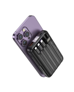 Купить Внешний аккумулятор Hoco J135 10000 мА/ч для наушников, для планшетов, черный  в E-mobi