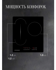 Купить Встраиваемая варочная панель электрическая KUPPERSBERG ECO 411 черный  в E-mobi