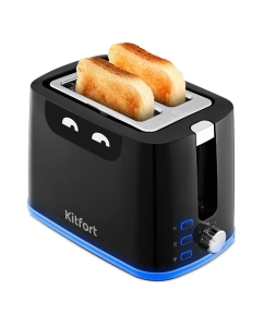 Купить Тостер Kitfort КТ-6410 черный; синий в E-mobi