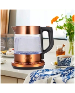 Купить Чайник электрический Kitfort KT-6658 1 л коричневый  в E-mobi