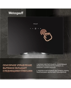 Купить Вытяжка настенная Weissgauff ASSY 60 TC BL черный  в E-mobi