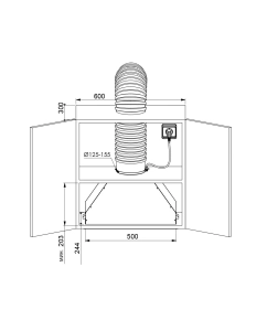 Купить Вытяжка встраиваемая ZUGEL ZHI523B черный  в E-mobi