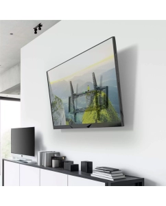 Купить Кронштейн для телевизора настенный 37"-70" TME-64 наклонный, до 55 кг, чёрный  в E-mobi