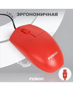 Купить Проводная мышь Fusion GM-116R красный (GM-116R) в E-mobi