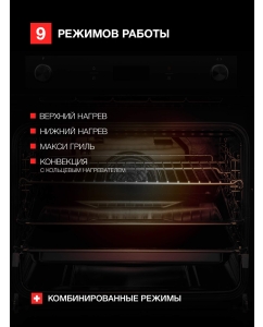 Купить Встраиваемый электрический духовой шкаф KUPPERSBERG HM 629 черный  в E-mobi