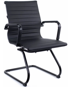 Купить Офисное кресло Everprof Leo Black CF, Экокожа, черный в E-mobi