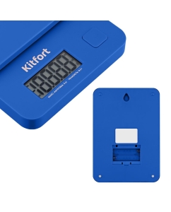 Купить Весы кухонные Kitfort KT-817-5 синий; черный  в E-mobi