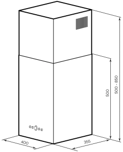 Купить Вытяжка настенная LEX Mono 400 белый  в E-mobi