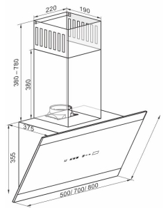 Купить Вытяжка настенная Kaiser AT 5435 Eco черный, серебристый  в E-mobi