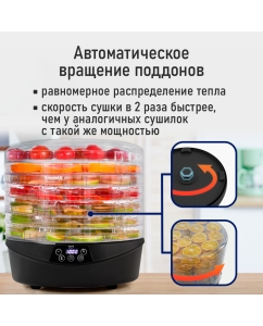 Купить Сушилка для овощей и фруктов StingRay ST-FD714A черный  в E-mobi