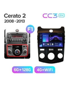 Купить Магнитола TEYES KIA CERATO 2 2008-2013 г.(рамка черная под кондиционер) CC3 2K 6/128ГБ в E-mobi