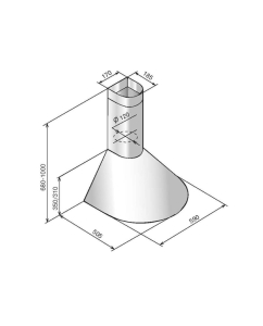 Купить Вытяжка настенная ELIKOR Эпсилон 50П 430-П3Л белый/золотой  в E-mobi