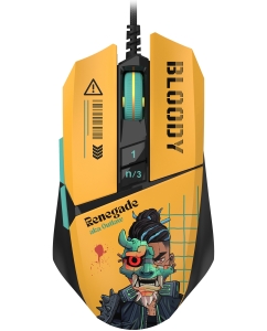 Купить Проводная мышь A4TECH W63 Max Renegade желтый в E-mobi