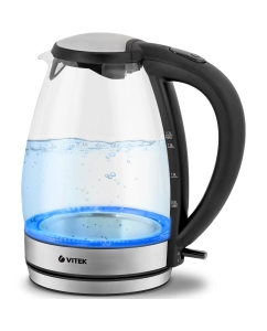 Купить Чайник электрический VITEK VT-7046 1.7 л прозрачный, серебристый, черный  в E-mobi