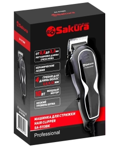 Купить Машинка для стрижки волос SAKURA SA-5113BK Professional  в E-mobi