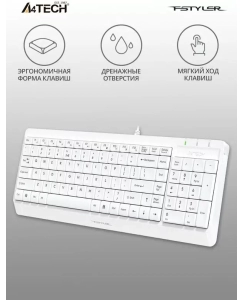 Купить Проводная игровая клавиатура A4TECH Fstyler FK15 белый  в E-mobi