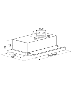 Купить Вытяжка встраиваемая LEX Hubble G 600 белый  в E-mobi