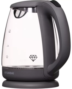 Купить Чайник электрический HYUNDAI HYK-G1003 1.7 л серый, прозрачный  в E-mobi