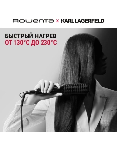 Купить Выпрямитель волос Rowenta x Karl Lagerfeld Extra Liss SF411LF0, черный  в E-mobi