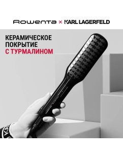 Купить Выпрямитель волос Rowenta x Karl Lagerfeld Extra Liss SF411LF0, черный  в E-mobi
