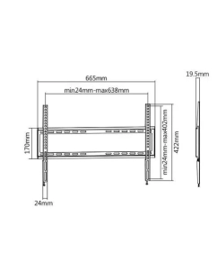 Купить Фиксированный кронштейн для телевизора ULTRAMOUNTS UM834T 37-70 черный  в E-mobi