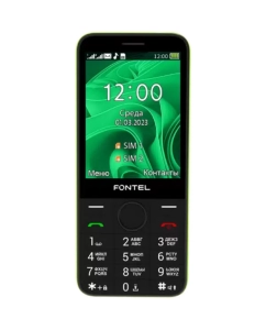Купить Мобильный телефон Fontel FP320 черно-зеленый (fp320) в E-mobi