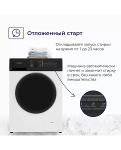 Купить Стиральная машина DELVENTO VWC901 белый, черный  в E-mobi