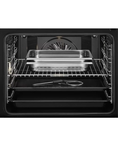 Купить Встраиваемый электрический духовой шкаф AEG BSK988330M серебристый, черный  в E-mobi