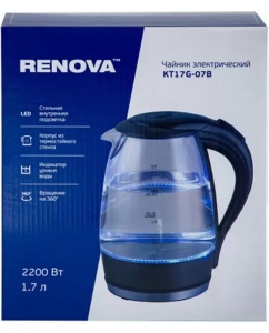 Купить Чайник электрический Renova KT17G-07B 1.7 л черный  в E-mobi