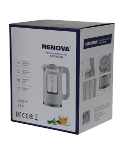 Купить Чайник электрический RENOVA KT17G-11W 1.7 л белый  в E-mobi