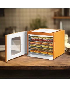 Купить Сушилка для овощей и фруктов Kitfort KT-4947 оранжевый; белый  в E-mobi