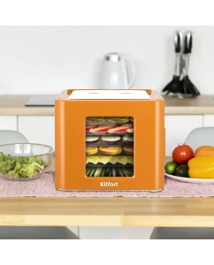 Купить Сушилка для овощей и фруктов Kitfort KT-4947 оранжевый; белый  в E-mobi